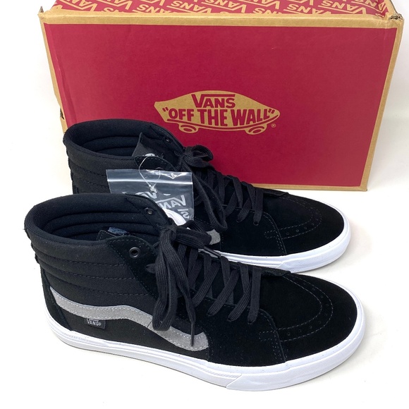VANS BMX SK8-HI Black Gray Men’s High Top Suede Canvas Sneakers Size VN0A5JIQ9BG - Picture 2 of 10